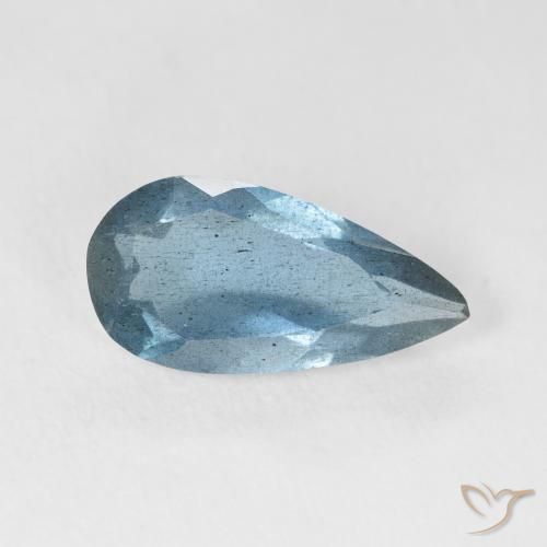 2.35ct Natürlicher Helles Aquablau Aquamarin, Birnenform, VS-SI