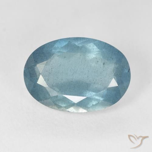 5.24ct Natürlicher Hellgrünliches Blau Aquamarin, Oval, VS-SI