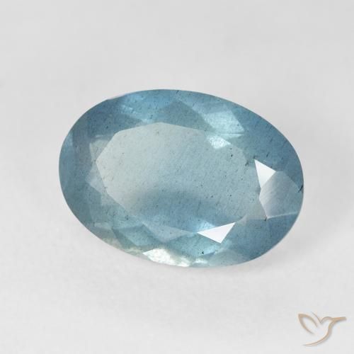 9,17 ctw natürlicher Hellgrünliches Blau Aquamarin, Oval, VS-SI