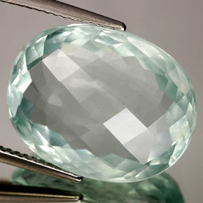 14,10 ctw natürlicher blauer Aquamarin, Oval Schliff, SI