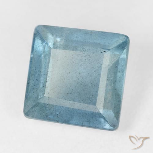 9,17 ctw natürlicher Light Bluish Turquoise Aquamarin, Quadrat, VS-SI