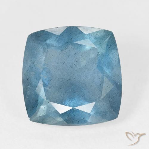 6.26ct Natürlicher Bläulich-grün Aquamarin, Kissen, VS-SI