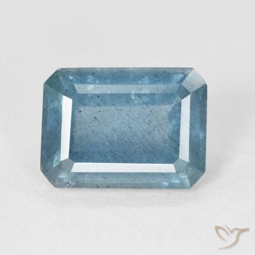 4.38ct Natürlicher Bläulich-grün Aquamarin, Smaragdschliff, VS-SI