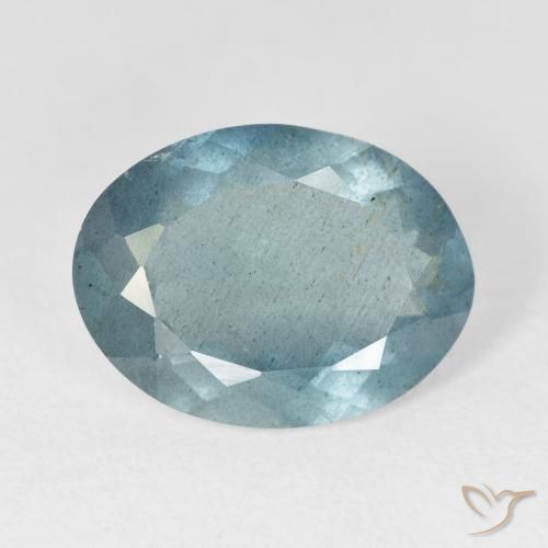 6.36ct Natürlicher Light Bluish Turquoise Aquamarin, Oval, VS-SI