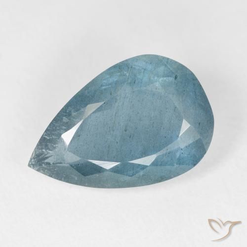 5.66ct Natürlicher Light Bluish Turquoise Aquamarin, Birnenform, VS-SI
