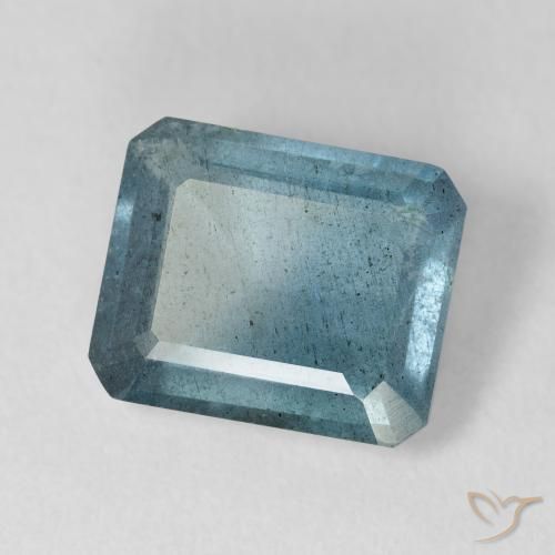 4,63 ctw natürlicher blauer Aquamarin, Smaragdschliff, VS-SI