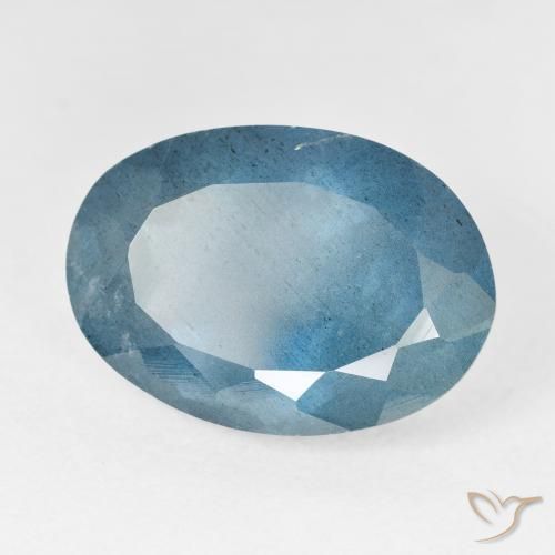 9,17 ctw natürlicher Intensives Silber Aqua-Blau Aquamarin, Oval, VS-SI