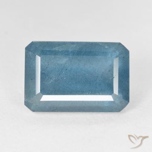 9.93ct Natürlicher Intensives Silber Aqua-Blau Aquamarin, Smaragdschliff, VS-SI