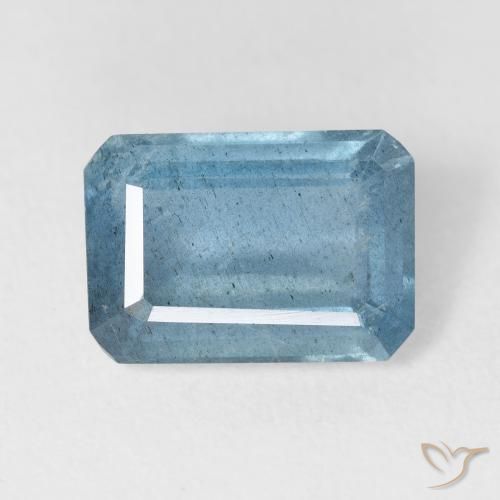 5.28ct Natürlicher Baby blau Aquamarin, Smaragdschliff, VS-SI