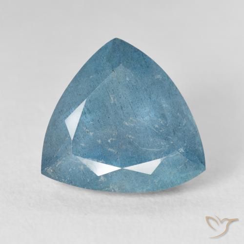 6.80ct Natürlicher Hellgrünliches Blau Aquamarin, Trillion, VS-SI
