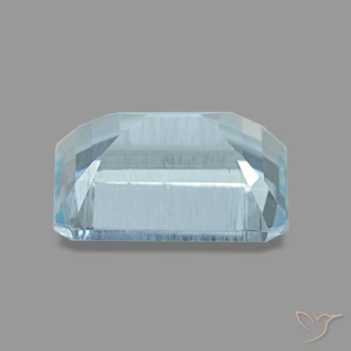 1,97 ctw natürlicher blauer Aquamarin, Smaragdschliff, VS