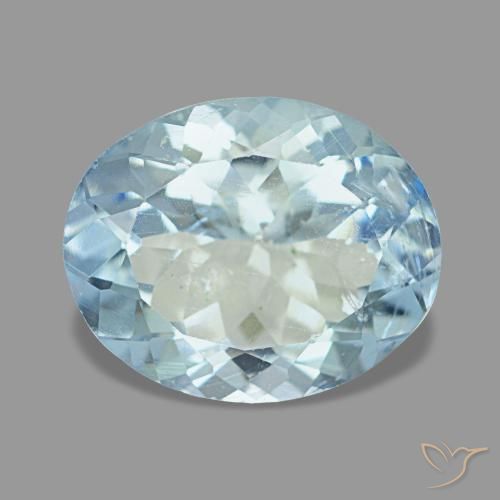 2.72ct Natürlicher Hellblau Aquamarin, Oval, VS, Photo A