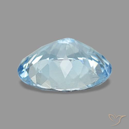 2,72 ctw natürlicher blauer Aquamarin, Oval Schliff, VS