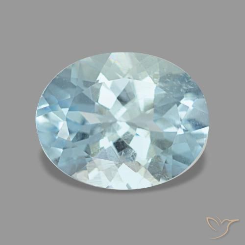 1,85 ctw natürlicher blauer Aquamarin, Oval Schliff, VS
