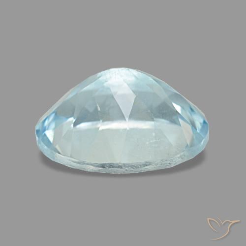 1,85 ctw natürlicher blauer Aquamarin, Oval Schliff, VS