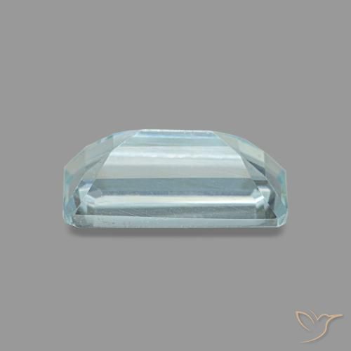 0,84 ctw natürlicher blauer Aquamarin, Smaragdschliff, VS