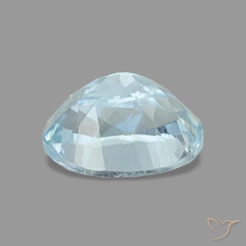 1,21 ctw natürlicher blauer Aquamarin, Oval Schliff, VS