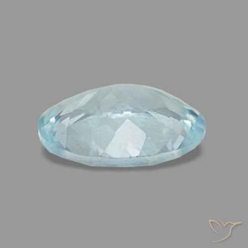 0,97 ctw natürlicher blauer Aquamarin, Oval Schliff, VS