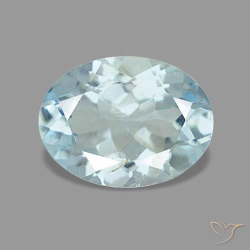 1,12 ctw natürlicher blauer Aquamarin, Oval Schliff, VS