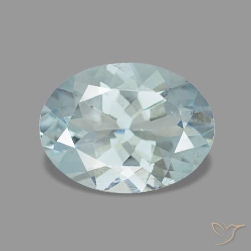 1.08ct Blauer Aquamarin, Oval, VS