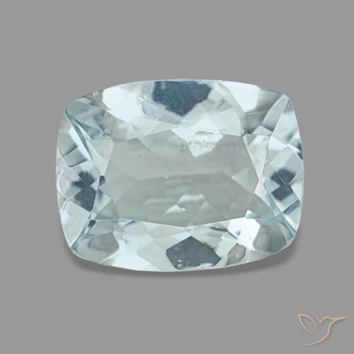 1,54 ctw natürlicher türkiser Aquamarin, Kissenschliff, VVS-VS