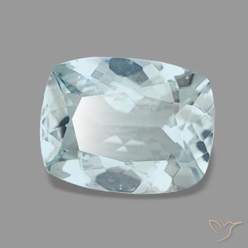 1,54 ctw natürlicher türkiser Aquamarin, Kissenschliff, VVS-VS