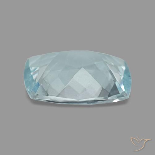 1,54 ctw natürlicher türkiser Aquamarin, Kissenschliff, VVS-VS