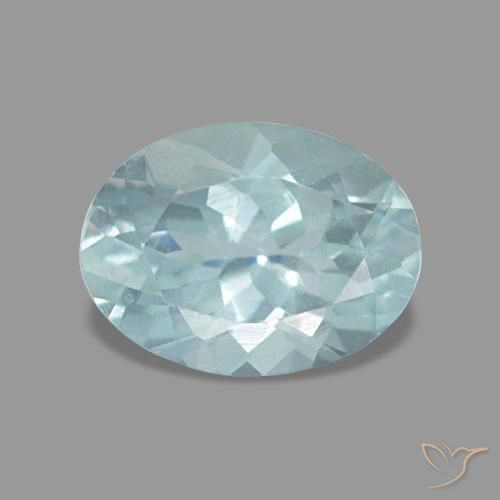 1.08ct Türkiser Aquamarin, Oval, VVS