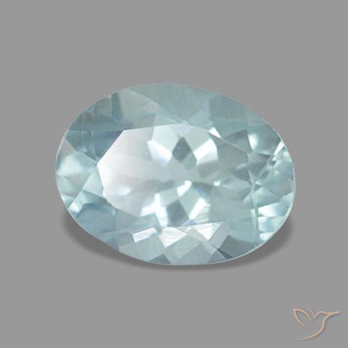 1,08 ctw natürlicher türkiser Aquamarin, Oval Schliff, VVS