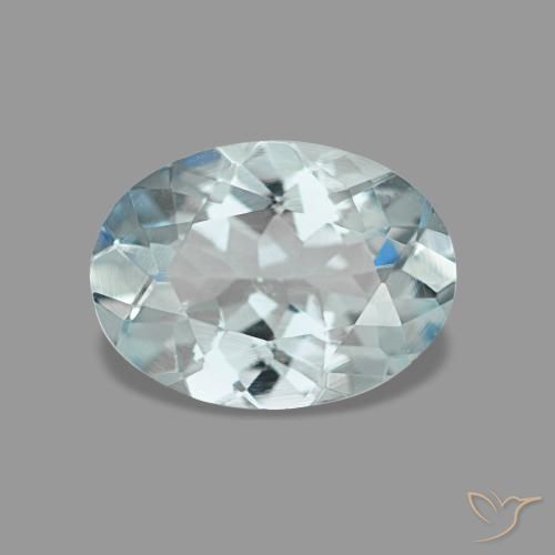 0.96ct Türkiser Aquamarin, Oval, VVS