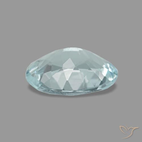 0,96 ctw natürlicher türkiser Aquamarin, Oval Schliff, VVS