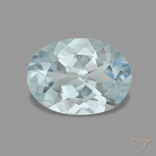 1,05 ctw natürlicher türkiser Aquamarin, Oval Schliff, VVS