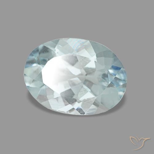 1,05 ctw natürlicher türkiser Aquamarin, Oval Schliff, VVS