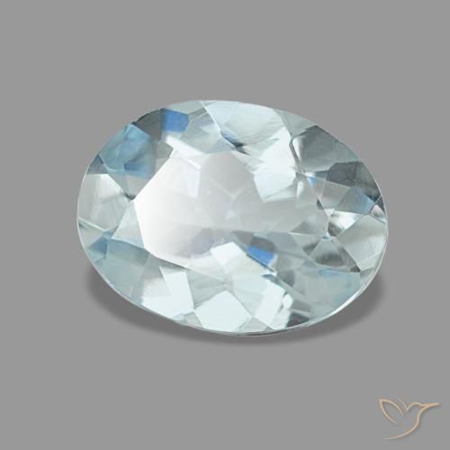 0,95 ctw natürlicher türkiser Aquamarin, Oval Schliff, VVS