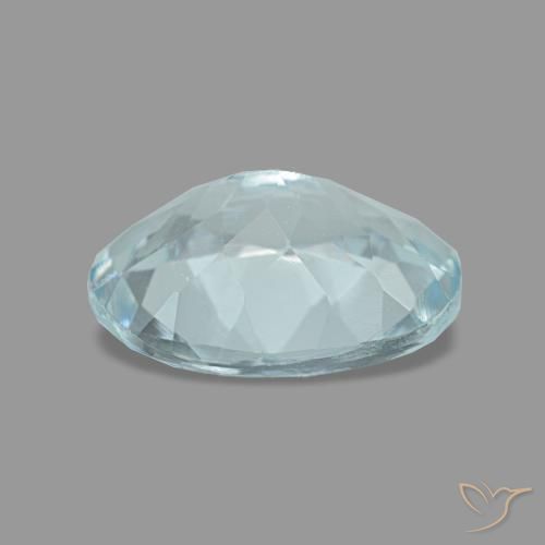 0,95 ctw natürlicher türkiser Aquamarin, Oval Schliff, VVS