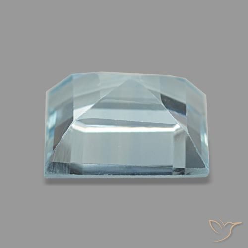 2,27 ctw natürlicher blauer Aquamarin, Quadrat, VVS