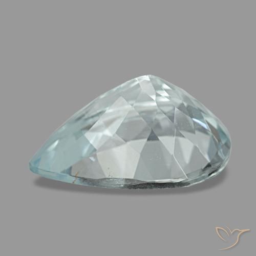 1,64 ctw natürlicher blauer Aquamarin, Birnenform, VVS