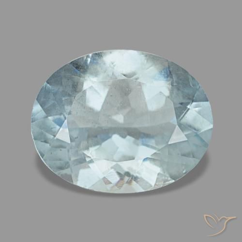 2,03 ctw natürlicher blauer Aquamarin, Oval Schliff, VS