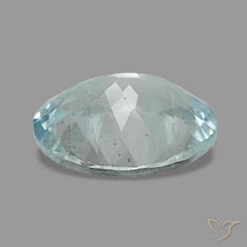 2,03 ctw natürlicher blauer Aquamarin, Oval Schliff, VS