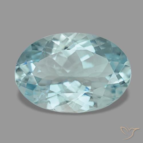 3,02 ctw natürlicher blauer Aquamarin, Oval Schliff, VVS