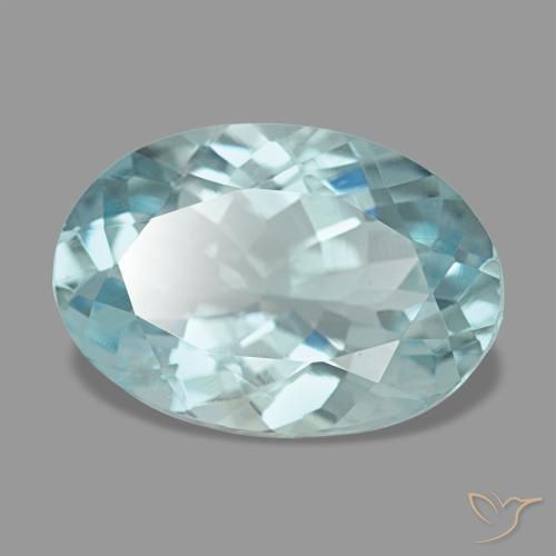3,02 ctw natürlicher blauer Aquamarin, Oval Schliff, VVS
