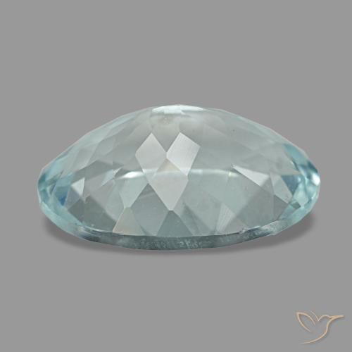 3,02 ctw natürlicher blauer Aquamarin, Oval Schliff, VVS