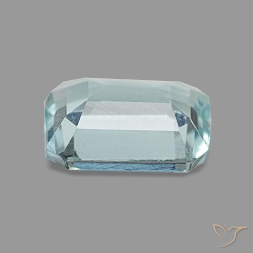 1,28 ctw natürlicher blauer Aquamarin, Smaragdschliff, VS