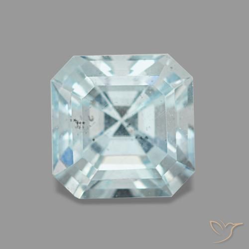 1,06 ctw natürlicher blauer Aquamarin, Smaragdschliff, VS