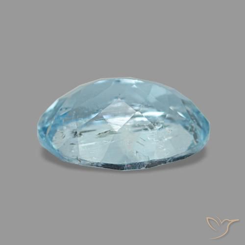 1,02 ctw natürlicher blauer Aquamarin, Oval Schliff, VS