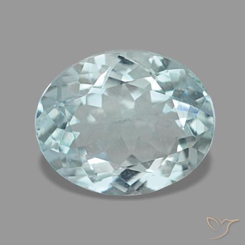 2,04 ctw natürlicher blauer Aquamarin, Oval Schliff, VS