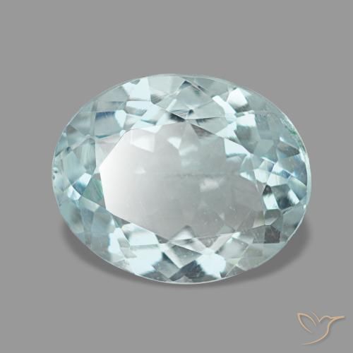 2,04 ctw natürlicher blauer Aquamarin, Oval Schliff, VS