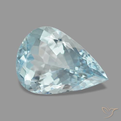 1,94 ctw natürlicher blauer Aquamarin, Birnenform, VS