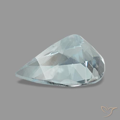 1,08 ctw natürlicher blauer Aquamarin, Birnenform, VS