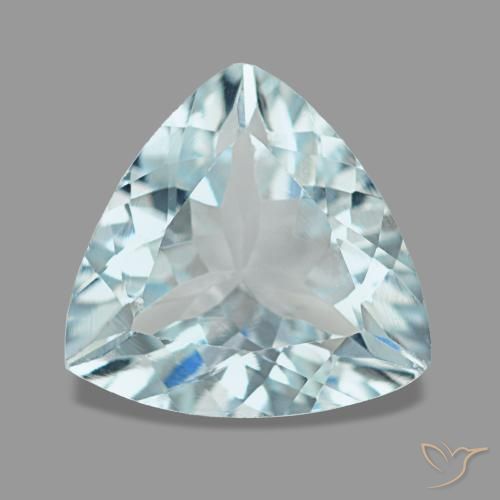 1,74 ctw natürlicher blauer Aquamarin, Trillion, VS